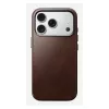 Mobilā tālruņa vāciņš Nomad Traditional Leather vāciņš iPhone 17 Pro, ādas mikrošķiedras, piemērots 6,3 collu (16 cm), brūns
