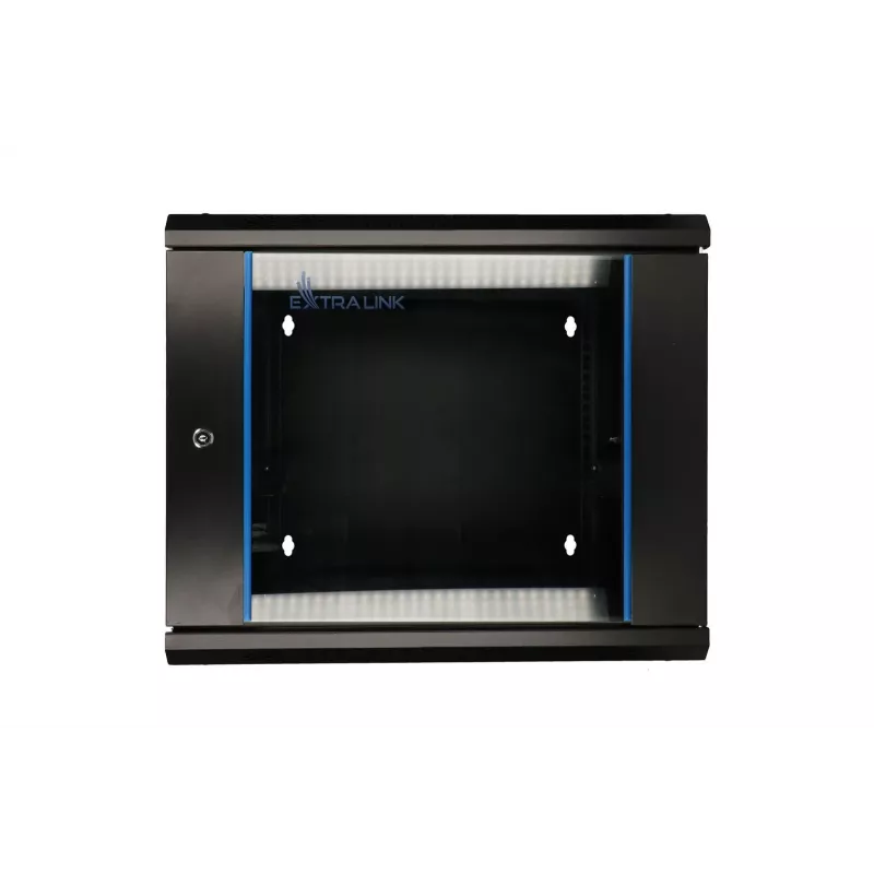 Extralink statņu skapis 9U 600x600 AZH melns, piestiprināms pie sienas, vērtņveida