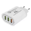 MACLEAN MCE479W sienas lādētājs — 3 portu USB ātrais lādētājs, 18 W kopējā jauda