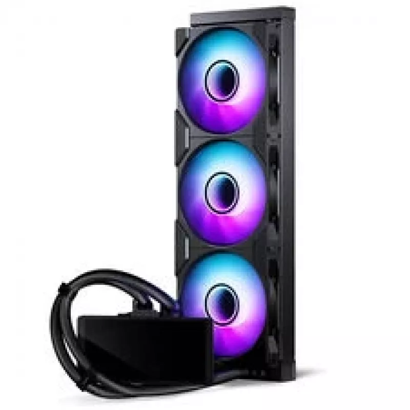 Phanteks Glacier One 360M25 LCD AiO-Liquid Cooling, 6 collu displejs - 360 mm, melna