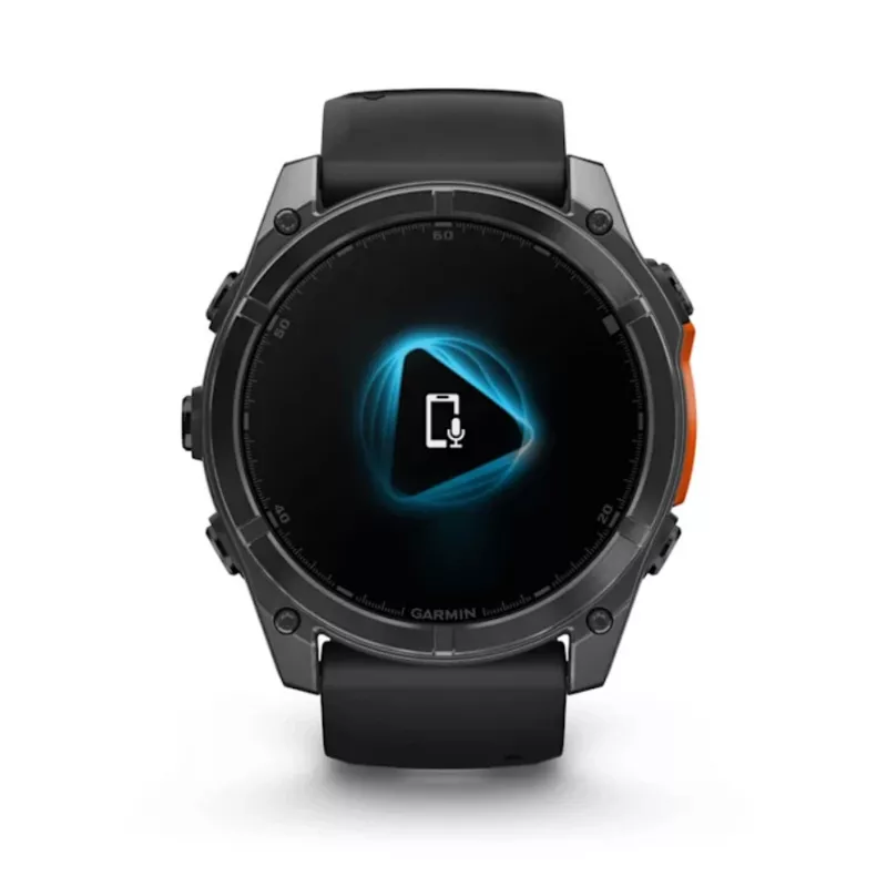 Viedpulkstenis GARMIN Fenix 8 — 51 mm titāna korpuss, AMOLED 1,4 collas, GPS, 32 GB, 10 ATM, silikona siksniņa