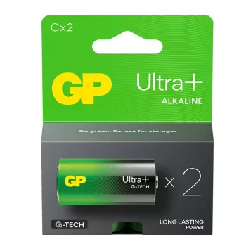 C baterija GP Alkaline ULTRA PLUS 2 gab. iepakojumā (modelis 03014AUPETA-B2)