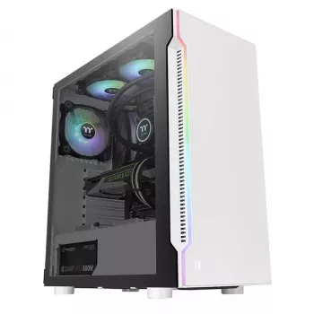 PC Case Thermaltake H200 TG Snow RGB Midi Tower balta