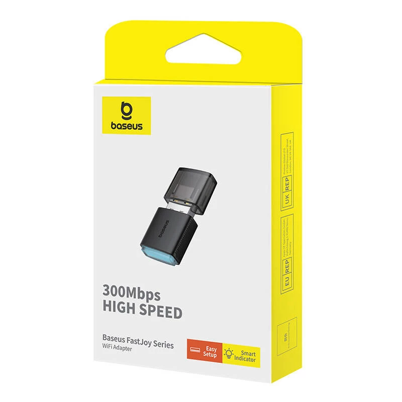 Adapter WiFi Baseus FastJoy 300Mbps (melns)