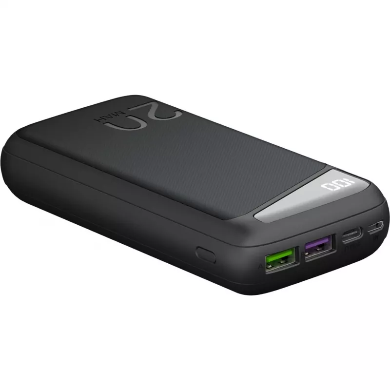 Ātrās uzlādes ārējais akumulators 20 000 mAh (melns, PD, Quick Charge 3.0, Super Charge)