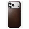 Mobilā tālruņa maciņš Nomad Traditional Leather Case priekš iPhone 17 Pro Max, āda/alumīnijs/mikrošķiedra, der 6.9 collu (Brūns)