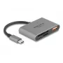 Delock 91016 USB-C karšu lasītājs SD un microSD kartēm ar USB-A pieslēgvietu un USB-C PD