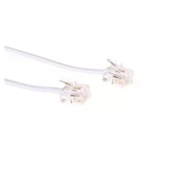 Telefona kabelis Microconnect MPK181W RJ11 RJ11 1m Balts