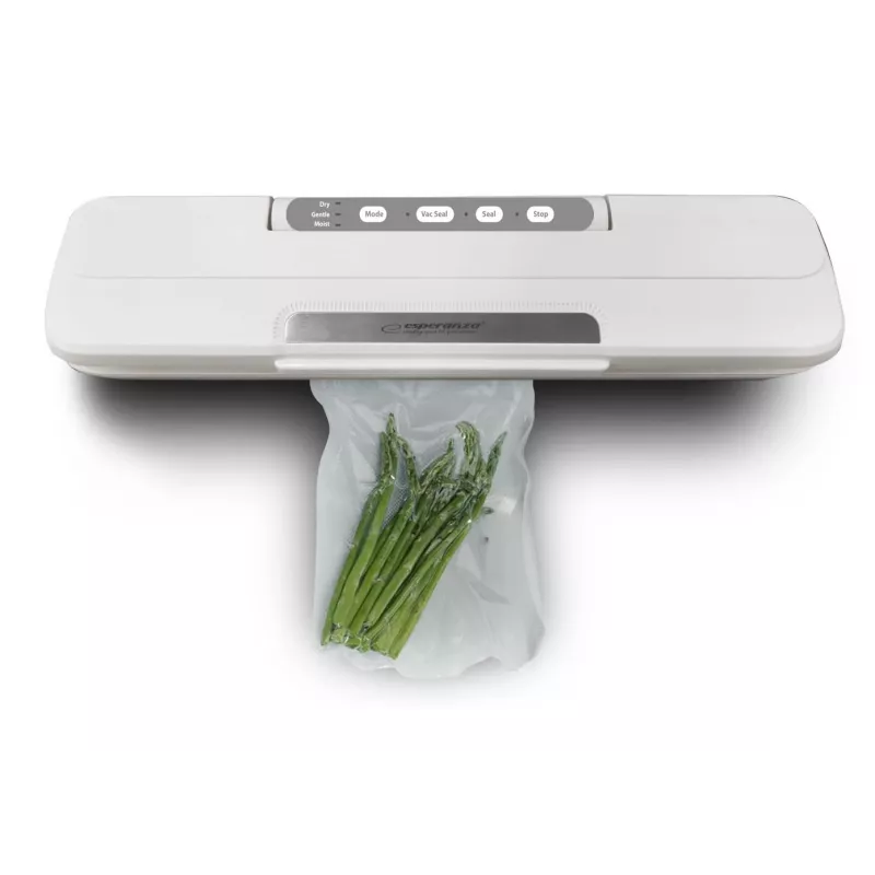 Galda vakuumēšanas iekārta ESPERANZA EKV002 — kompakts plastmasas korpuss, 30 cm darba platums, 110 W, balta