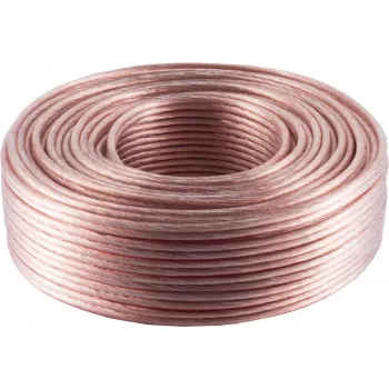 Skaļruņa kabelis ShiverPeaks 06-151011, 0,75 mm² (24×0,2) CCA, caurspīdīgs, 25 m