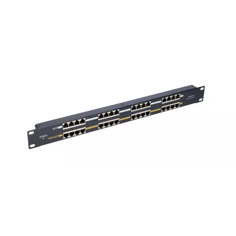 Extralink PoE ievadītājs 16 portu 16x 100Mb/s RJ45, statņu montāža