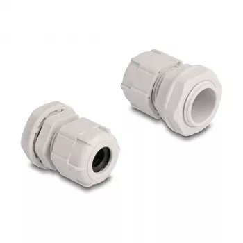 Kabeļu blīvējums M20 DELOCK, plastmasa, pelēks, iepakojumā 10 gab.