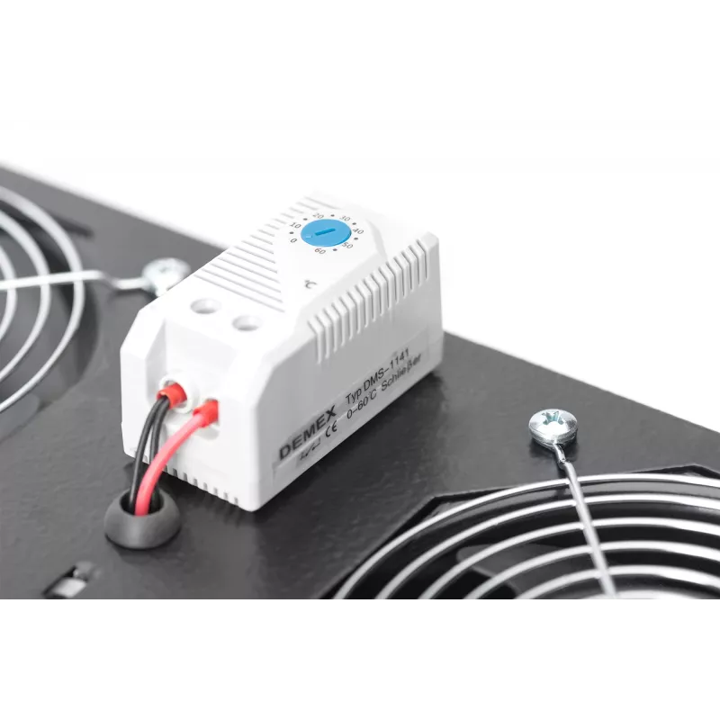 Jumta ventilators Digitus DN-19 FAN-2-WM-T-SW