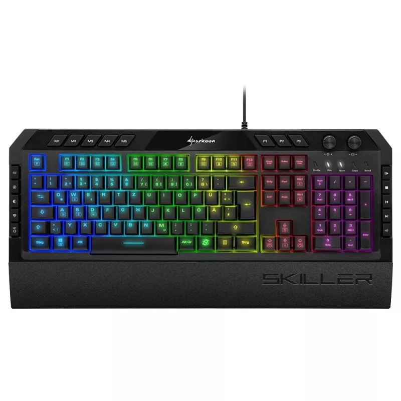 Sharkoon Skiller SGK5 tastatūra Gaming USB QWERTZ Vācu Melna