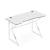 Spēļu galds huzaro Hero 1.6 Balts — taisns MDF/oglekļa galda virsma 1200×600 mm, metāla rāmis, 750 mm augstums