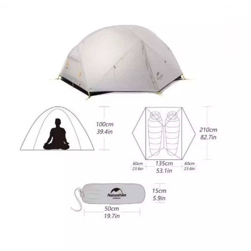 Naturehike telts MONGAR 2 M FOREST GREEN