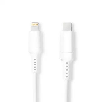 Nedis 2m USB-C Lightning kabelis iPad, iPhone, iPod, balts