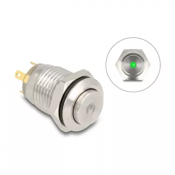 Spiedpogu panelis DeLOCK 20982 sudraba krāsā 230V 3A