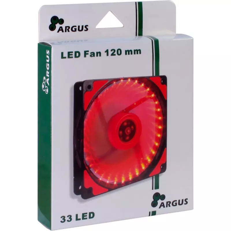 INTER-TECH Argus L-12025 120mm korpusa ventilators - melns