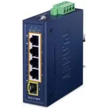 Nepārvaldāms slēdzis PLANET IP30 IGS-514PT 4 portu Gigabit Ethernet PoE