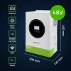 Hibrīdais saules invertors Off-Grid 6200W | 120A