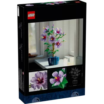 LEGO botāniskais komplekts Hibiscus Flower 10372 – 660 detaļas, vitrīnas modelis, 250×360×130 mm