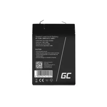 zaļa Cell AGM11 UPS akumulators 6 V 5 Ah noslēgts svina-skābes (VRLA) viens akumulators, 70×100×47 mm, 780 g