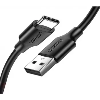 USB-A uz USB-C kabelis UGREEN US287, 0,25 m, 3 A, 480 Mbps, melns