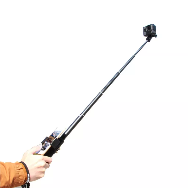 Pašbildei paredzēts statīvs Telesin GP-MNP-090-D, regulējams garums, viegls