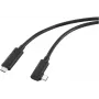 Renkforce optiskās šķiedras USB-C®-displeja kabelis USB 3.2 Gen2 USB-C® spraudnis vienā pusē leņķveida 10,00 m melns RF-5625884 (RF-5625884)