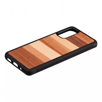 Telefona maciņš man and wood Galaxy S20 melns — aizsargājošs aizmugures vāciņš Samsung Galaxy S20