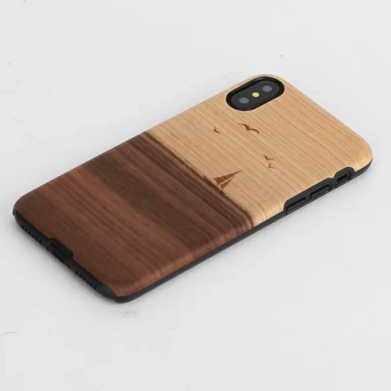 Viedtālruņa maciņš man and wood iPhone X/XS — modelis mare, melns