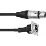 XLR komutācijas kabelis PSSO 1 m, XLR sieviešu uz XLR vīriešu, melns