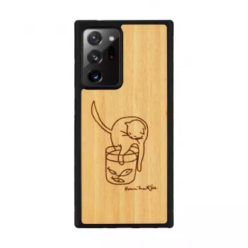Aizsargājošs tālruņa maciņš man and wood Samsung Galaxy Note 20 Ultra — kaķis ar zivi
