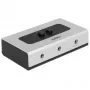 audio jack slēdzis 3,5 mm 2 pieslēgvietu manuāls divvirzienu, slēdzis pelēks/melns