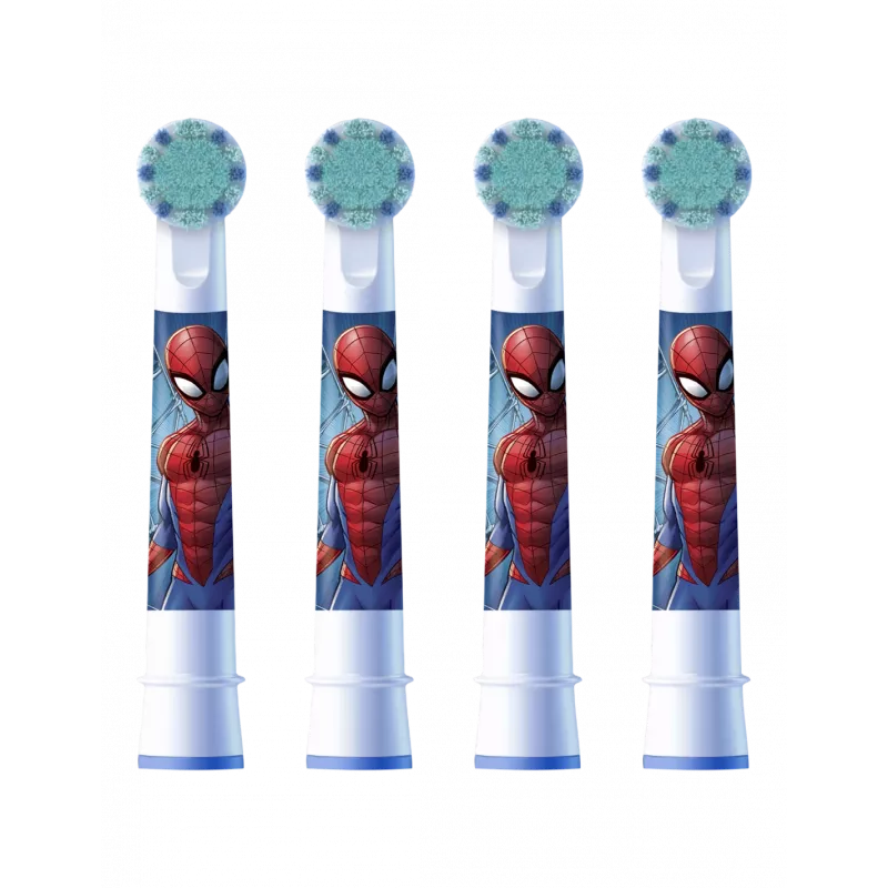 Oral-B EB10-4 Kids Spiderman rezerves birstes uzgaļi, 4 gab.