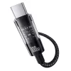 USB A uz USB C kabelis Baseus Gem 1m 100W ātra uzlāde, neilona apvalks, melns