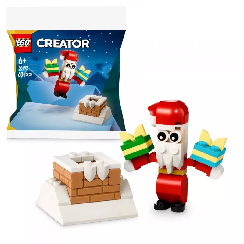 Konstrukciju rotaļlieta LEGO Santa's Chimney polybag 30692 – mini sezonas būvēšanas komplekts