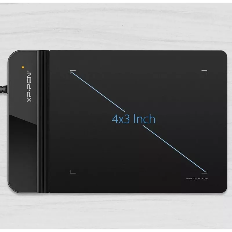 Grafikas zīmēšanas planšete XP-Pen Star G430S, vadu, 5080 lpi, 101,6 × 76,2 mm aktīvā zona, melna