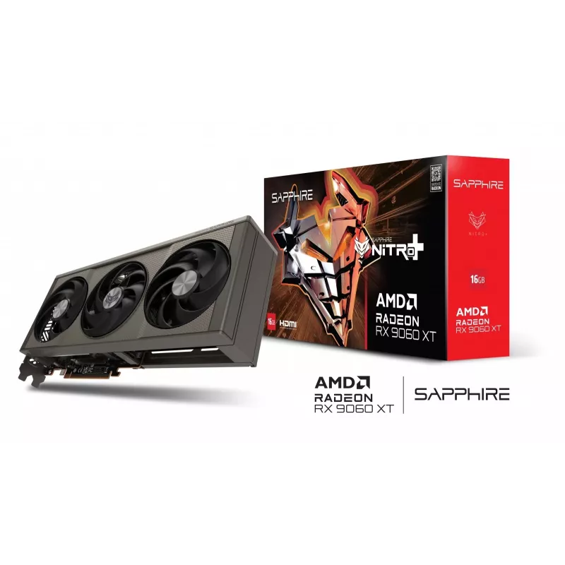 Grafikas karte Sapphire NITRO+ Radeon RX 9060 XT — 8 GB GDDR6, 128 bitu, PCIe x16 5.0
