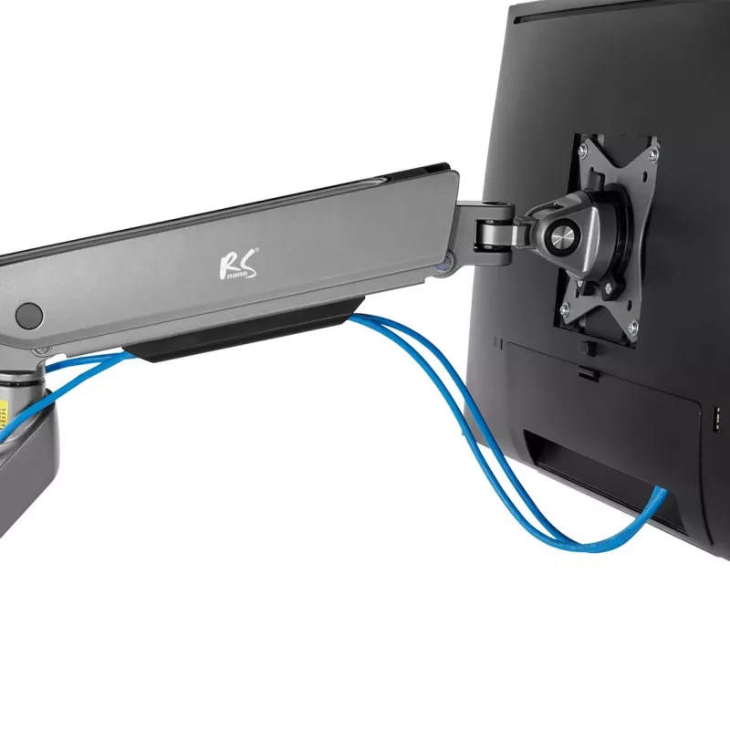NanoRS Gaming Monitor Mount 17-32 ar RGB LED apgaismojumu, galda stiprinājums, augstuma regulēšana, pagriešana, slīpums, maks. 9 kg, VESA 75x75 / 100x100