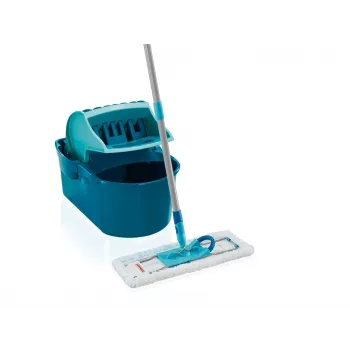 Leifheit 55092 mops no mikrošķiedras 8000 ml sausais un mitrais, zils, pelēks