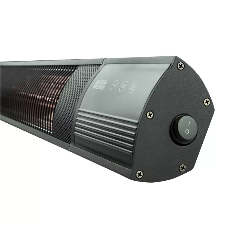 TunaBone | Elektrisks pie sienas stiprināms infrasarkanais terases sildītājs | TB2580W-01 | Terases sildītājs | 2500 W | Jaudas līmeņu skaits 3 | Piemērots telpām līdz 25 m² | Melns | IP55