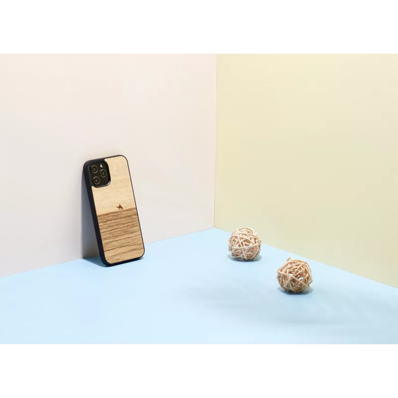 man and wood maciņš iPhone 12 Pro Max Terra Melns — aizsargājošs aizmugures vāciņš