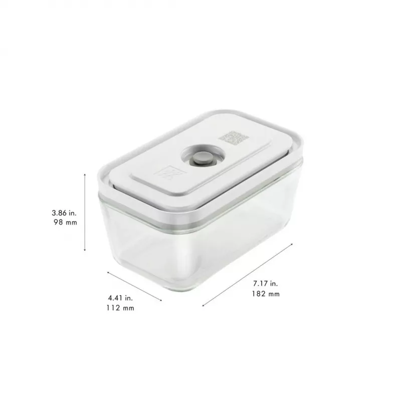 Pārtikas uzglabāšanas kaste ZWILLING FRESH & SAVE Taisnstūra stikla/plastmasas komplekts 3 gab., 0.35/0.75/1.6 L, hermētiska, droša mikroviļņu krāsnij/krāsnij/ledusskapim