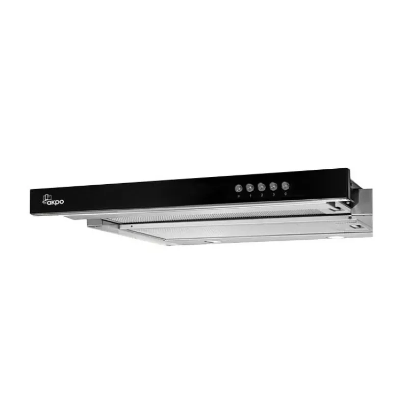 Akpo WK-7 Light Glass 50 zemskapja tvaika nosūcējs Nerūsējošais tērauds, Melns