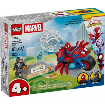 LEGO MARVEL 11206 Zirnekļcilvēks uz motocikla pret Degunradzi