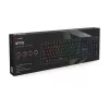 Mehāniskā spēļu klaviatūra SAVIO STYX Outemu Blue Hot-Swap RGB USB QWERTY US International melna 104 taustiņu pilnizmēra