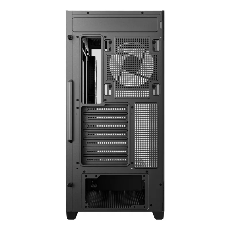 Datora korpuss DeepCool CG580 4F Midi Tower — ATX/ITX/MicroATX, rūdīts stikls, 3 × 120 mm + 1 × 120 mm ventilatori, 2 × 3,5 collu un 2 × 2,5 collu nodalījumi, USB-A × 2 USB-C × 1, melns