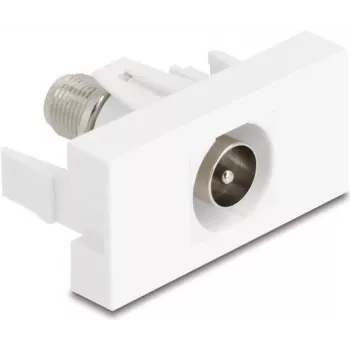 Kontaktligzda IEC / F DeLOCK 90828 Balta 75 Ω Taisna